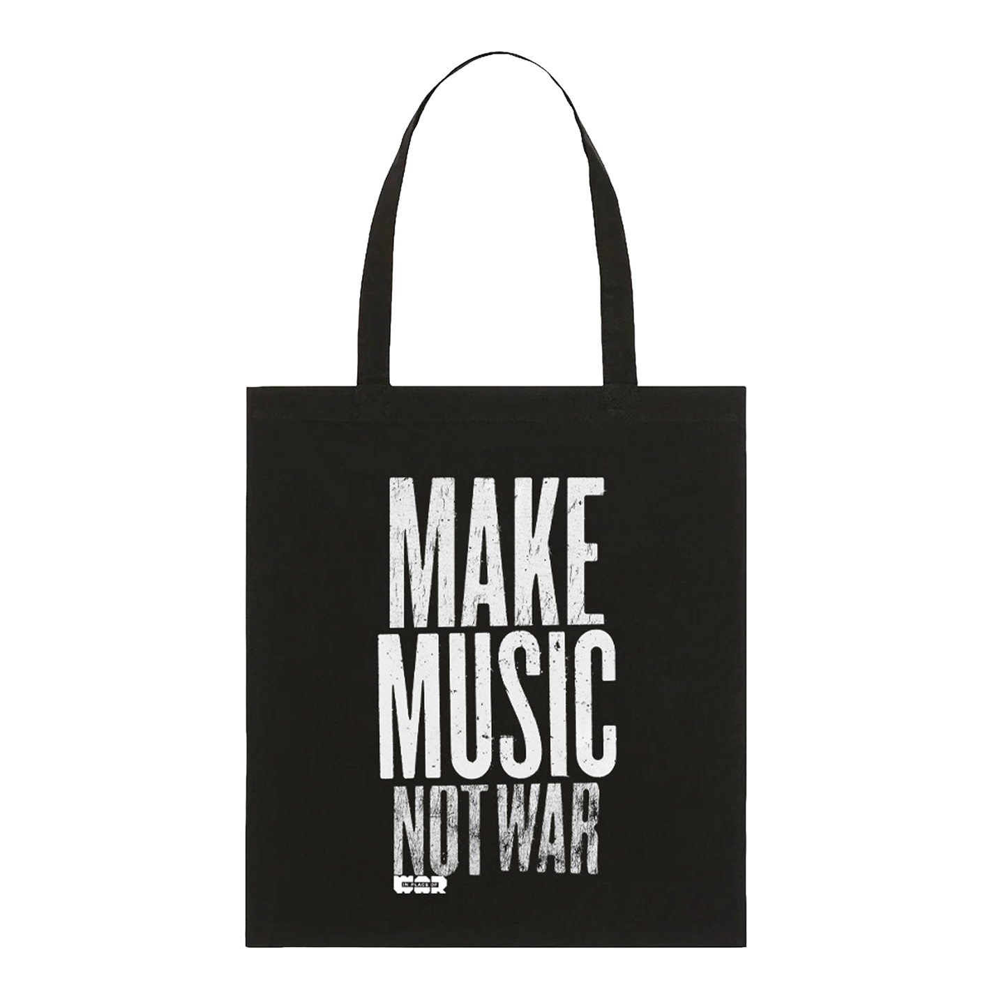 'Make Music Not War' Black Tote Bag