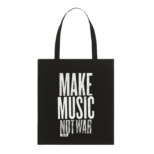 'Make Music Not War' Black Tote Bag