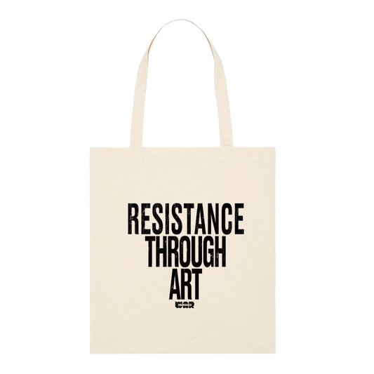 'Resistance Through Art' Natural Tote Bag